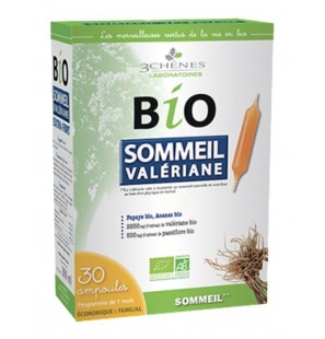 3 CHÊNES BIO SOMMEIL Valériane Passiflore boite 30 ampoules