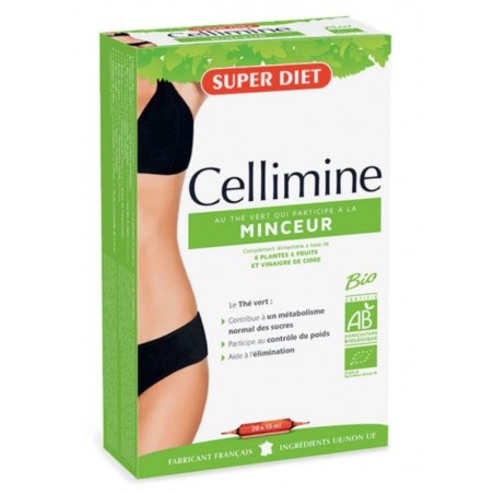 SUPER DIET CELLIMINE Bio minceur boite 20 ampoules