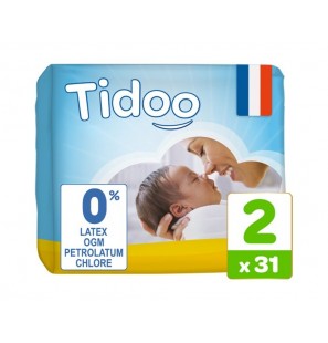 TIDOO Taille 2 (3-6kg) couches Newborn |  31 u