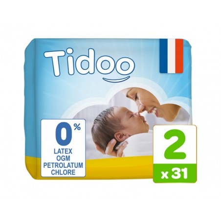 TIDOO Taille 2 (3-6kg) couches Newborn |  31 u