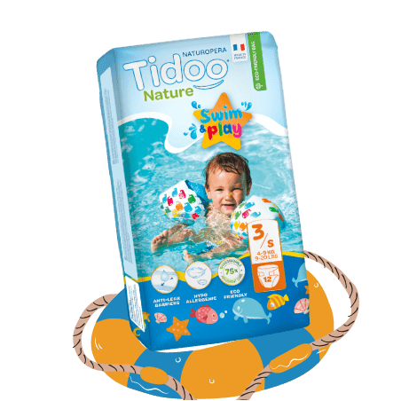 TIDOO culotte de bain Piscine Taille 3/S  (4-9kg) | 12 u