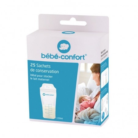 Bébé Confort 25 Sachets De Conservation Du Lait 150ml