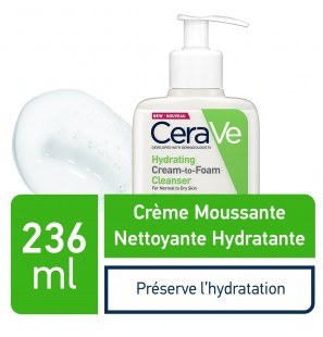 CeraVe Crème Moussante Nettoyante Hydratante Peau Normale à Sèche | 236ml