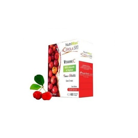 NUTRIMAX Acérola 500mg boite 60 comprimés