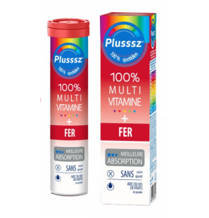 PLUSSSZ Multivitamine + Fer Plusssz 20 comprimés effervescents