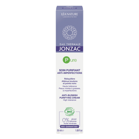 JONZAC PURE soin purifiant anti imperfections BIO 50 ml