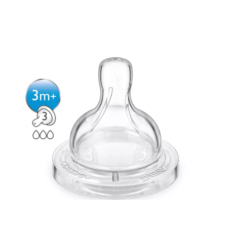 Avent Philips Tétine Classic+3 mois B2 débit moyen