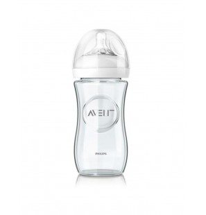 Avent Philips Biberon Natural En Verre  +1 mois 240 ml