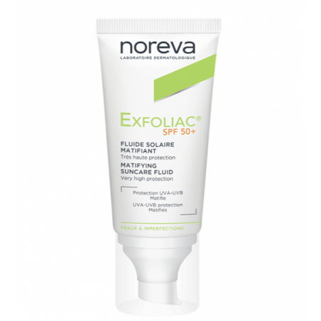 NOREVA EXFOLIAC fluide solaire matifiant spf 50+ (40ml)