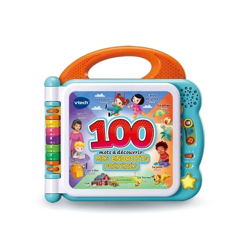 VTECH Livre interactif Mon imagier bilingue - Mes endroits préférés 1-4 ans