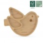 MINILAND assiette en bois oiseau +6mois