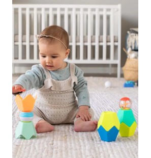 INFANTINO ensemble de gobelets empilables sensoriels et balle d'activité 0m+