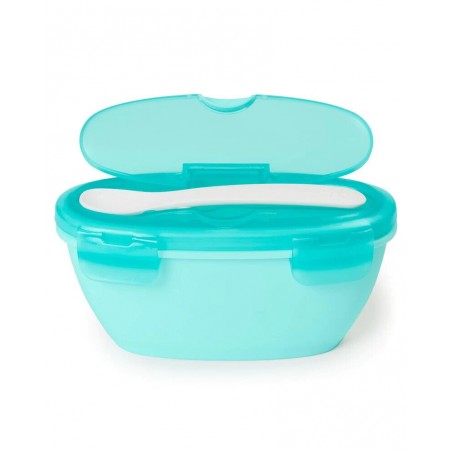 SKIP HOP  bol et cuillère de voyage easy serve - mint