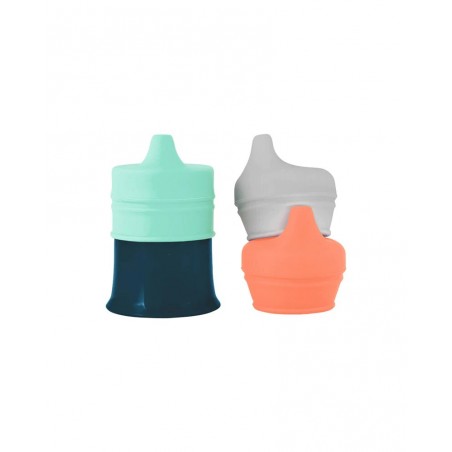 BOON SNUG SPOUT - 1 tasse 270ml + 3 couvercles à bec en silicone