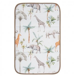 BIMBIDREAMS Tapis a langer africa blanco