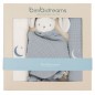 BIMBIDREAMS Pack 2 matelassé Doudou+bleu