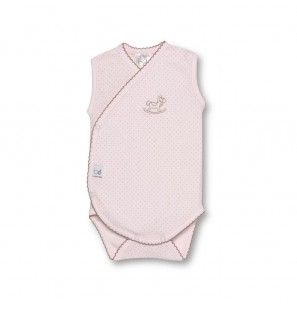 BIMBIDREAMS Body sans manches 6 mois dots rose