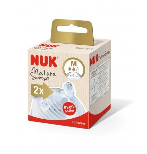 NUK Lot de 2 Tétine Nature Sense 0-6M Taille M