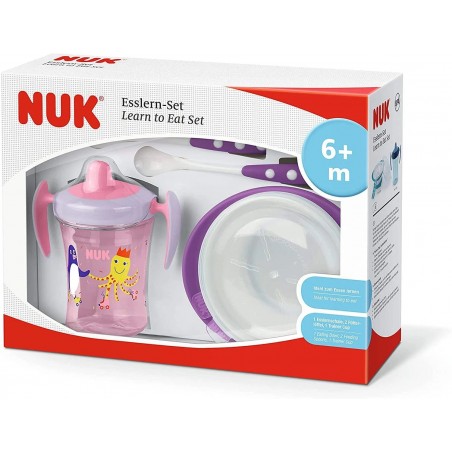 NUK Set Repas 4 pièces Rose Violet