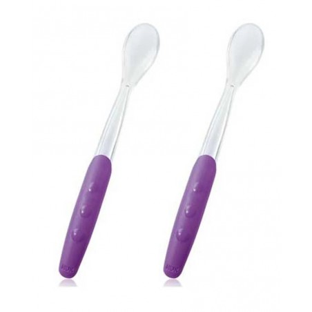 NUK lot de 2 Cuillères Douces 4M+ - Violet