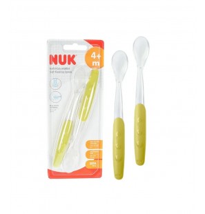 NUK lot de 2 Cuillères Douces 4M+ - Jaune