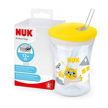 NUK Evolution Action Cup 230ml 12M+ - Jaune