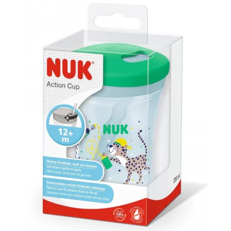 NUK Evolution Action Cup 230ml 12M+ - Vert