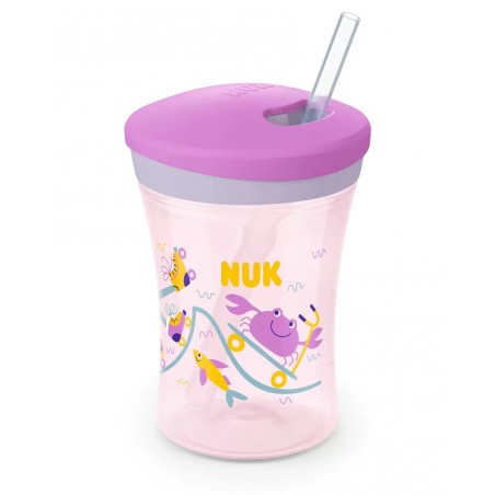 NUK Evolution Action Cup 230ml12M+ - Mauve