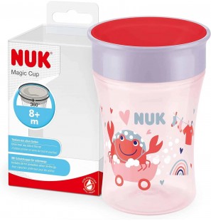 NUK Tasse Magic Cup 360° 8 mois+ Crabe - Rouge