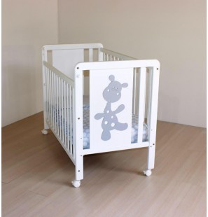 BIMBIPIRULOS Lit bebe jirafa 60 x 120 blanc