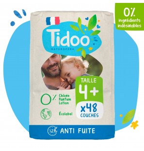 TIDOO Taille 4+ (9-20kg) couches | 48 u