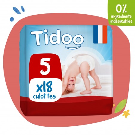 TIDOO culotte d’Apprentissage Taille 5 / 12-18Kg | 18 u