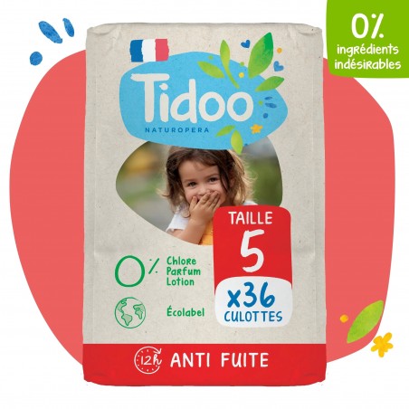 TIDOO culotte d’Apprentissage Taille 5 / 12-18Kg | 36 u