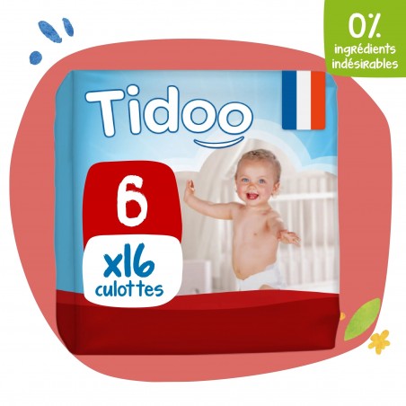 TIDOO culotte d’Apprentissage Taille 6 / 16-30Kg | 16 u