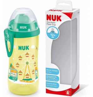 NUK Flexi Cup avec paille 12m+  300ml - Jaune