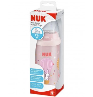 NUK Active cup embout silicone 300ml 12m+ - Rose