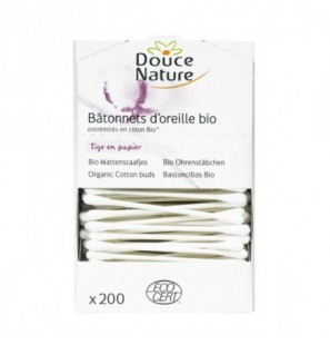 DOUCE NATURE bâtonnets d'oreille Bio | 200 u