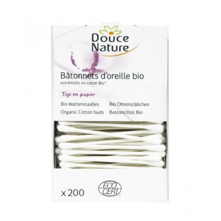 DOUCE NATURE bâtonnets d'oreille Bio | 200 u