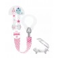 MAM Attache sucette clip + cover rose