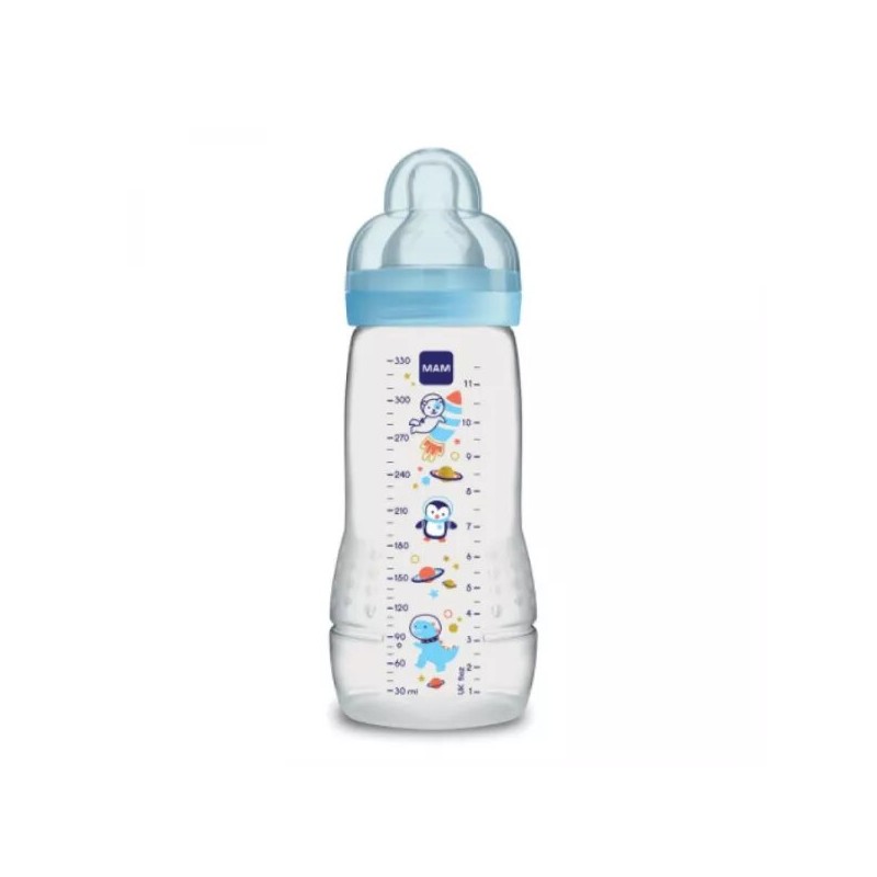 MAM biberon easy active  bleu clair 330ml