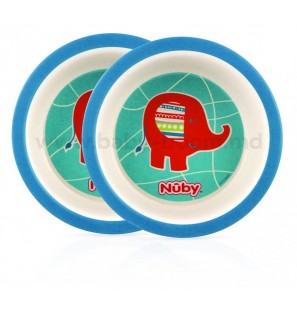 NUBY 2 assiettes creuses bambo imprimée