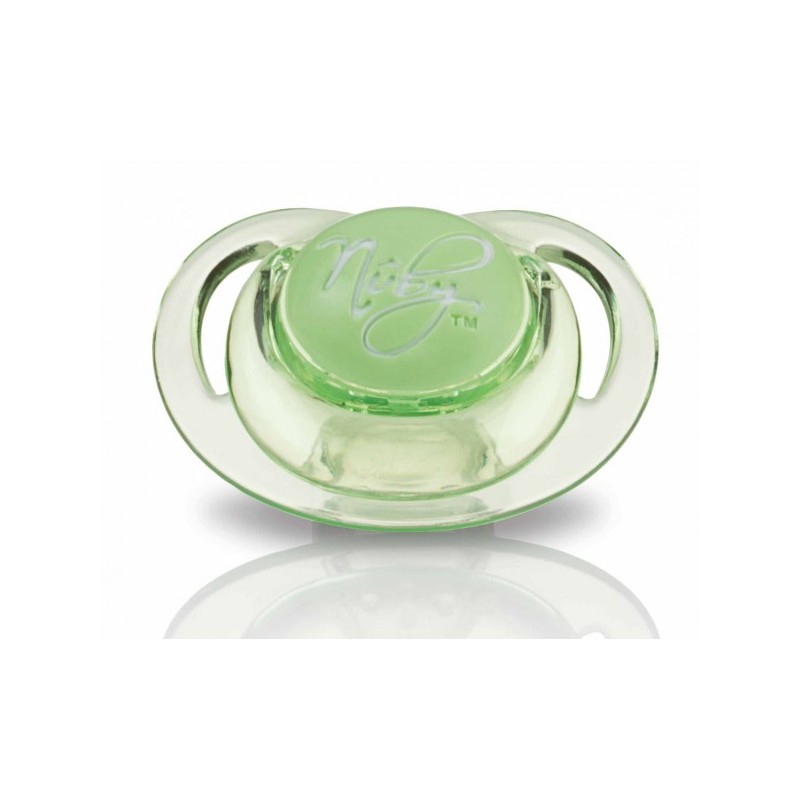 NUBY Sucette en silicone orthodontique avec picots de massage et boite de rangement 6-18 mois