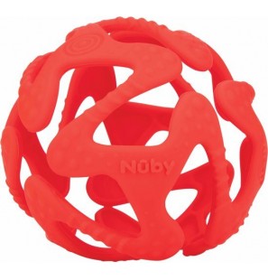 NUBY Balle de Dentition en Silicone 3M+ - Rouge