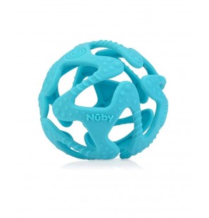 NUBY Balle de Dentition en Silicone 3M+ - Turquoise