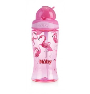 NUBY Gobelet de sport avec couvercle 4 ans - rose