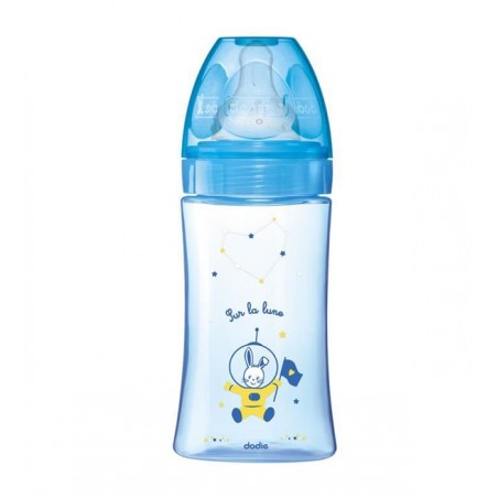 DODIE biberon initiation+ Bleu Cosmonaute 0-6M | 270 ml