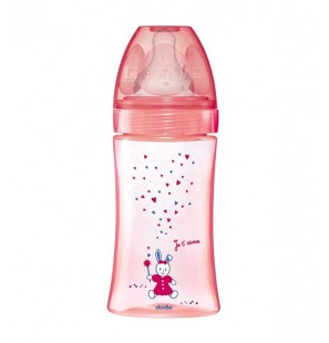 DODIE biberon initiation+ Rose Licorn 0-6M | 270 ml