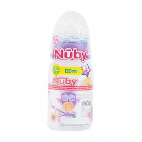 NUBY Biberon Classique Polycarbonate imprimé 120ml +0 mois