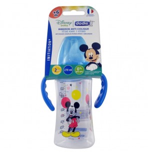 DODIE biberon initiation+ Anses Mickey Bleu +6M | 270 ml