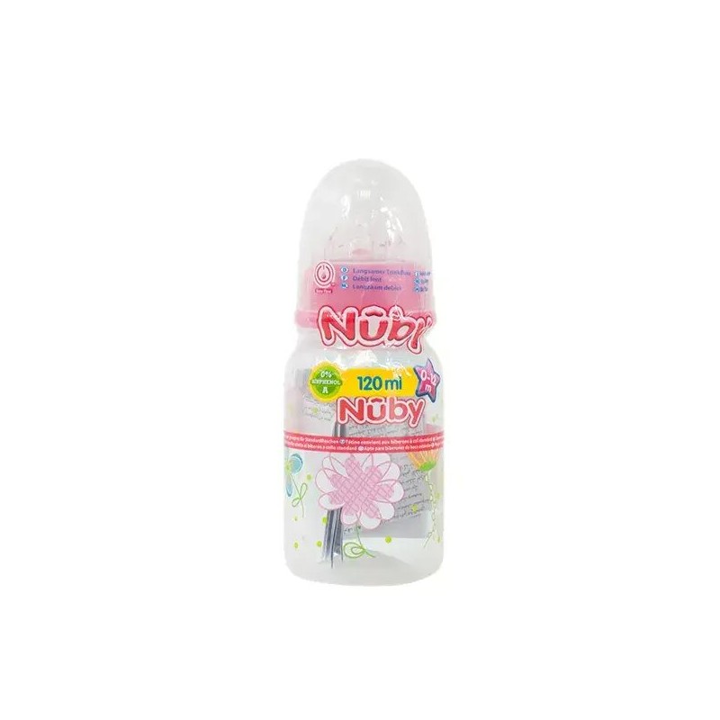 NUBY Biberon Classique Polycarbonate imprimé 120ml +0 mois